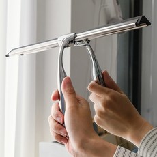 efactory Judy N 不鏽鋼304 高級壁掛式浴室刮水器, 1個, 銀色