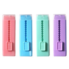 方形滑動橡皮擦4件組, 混合顏色, 1套