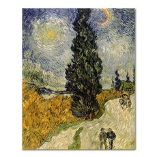 ADICO DIY 繪畫梵高的柏樹和星路 PH06 40 x 50cm, 混合顏色