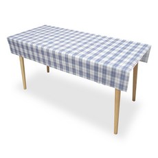 벅703 格紋桌布 4~6人座, 藍色