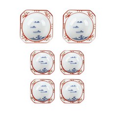 O 椅 A Ferry 紅色圓碗 小號 4p + 中號 2p 套組, 混色, 1套