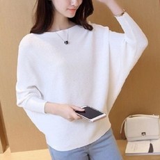 Sonio 女款蝙蝠袖寬鬆長袖針織衫