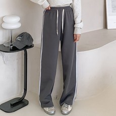 라라온 여성용 기모 안감 옆라인 두줄 와이드핏 트레이닝 팬츠 25TSP3221