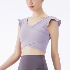女款飄逸亮點運動上衣瑜珈服