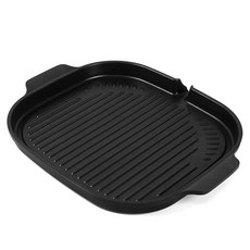 Ecoramic 電磁爐適用雙耳不沾橫紋瀝油烤盤, 33 x 30 厘米, 1個