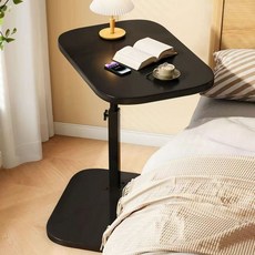 데일리홈 높이조절 소파 사이드 테이블, 블랙