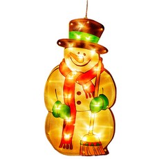 Quardi 聖誕節LED黏貼燈 雪人, 混合顏色, 1個