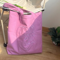 소리달 하투 레터링 숄더 보부상 파스텔 에코백