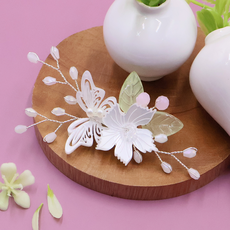 絲綢之路進士花蝶花枝胸針