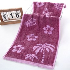 Woni's Pretty Mood 洗臉毛巾 棕櫚樹 100g, 5個, 粉紅色