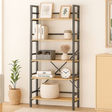 가구느낌 철제 인테리어 탭책장 600, 네추럴블랙＃, 5단