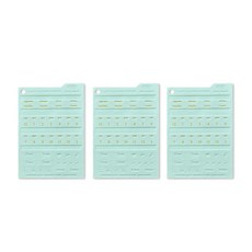 PLEPIC Clash 皮革索引貼紙薄荷, 3個