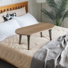 스토리퍼니쳐 국내생산 E0 LPM 6단높이조절 타원 접이식 테이블, 내추럴오크