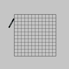 Market Plan 室內裝飾鋼製網格 60 x 60 cm, 1個, 黑色