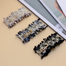 HANNAL RIBON 粗花呢髮夾 3入