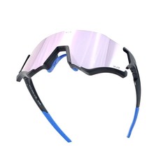 HILX Reebok 運動太陽眼鏡 HRK00203+RVKPR2, 黑色 + 藍色(鏡框), 淺紫色水銀(鏡片), 1個