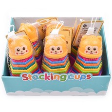 小津玩具六面杯堆疊6件套, 混合顏色, 1個