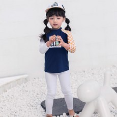 GOING KIDS 童款棋盤格紋拼接防曬泳衣+遮陽帽+緊身長泳褲組