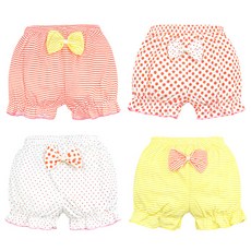 JOY MULTI 女童大蝴蝶結純棉四角內褲 4件組