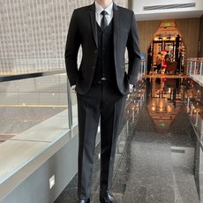 INFIOUS 男士Talen修身商務西裝外套 + 長褲套裝