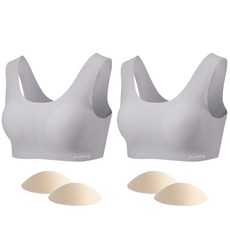 puddingunderwear 女童內衣 2件 + 替換用胸墊 4片