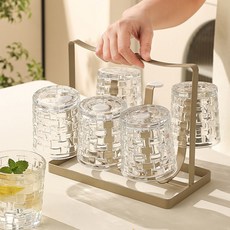 리빙공감 캐치 컵거치대 건조대, 골드, 1개