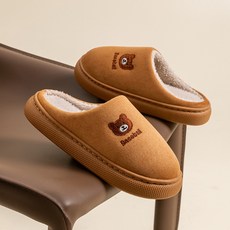 Sonio 可愛保暖毛絨室內拖鞋, 3 駝色, 1個