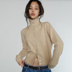 MICHIKOLONDON 女式高領紐扣開襟衫