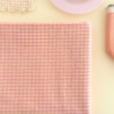 Chouchou Room 混色迷你格紋水洗棉布, 1個, 粉紅色