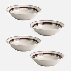 Kanesuzu Daily陶瓷圓盤 1號, 4個, 棕色石頭