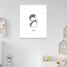 펭귄 실사롤스크린 일반원단