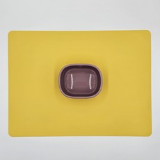 집사람 실리콘 테이블 매트, 옐로우, 30 x 40 cm, 1개