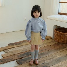 哲秀與英熙 兒童格紋荷葉邊上衣