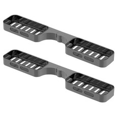 免鑽孔180度旋轉角落瀝水多用途置物架, 2個, 灰色