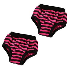 JOYnJOY 寵物簡約條紋衛生內褲04粉色M, 中型, 2個, 1件