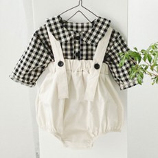 JOY MULTI 格紋吊帶褲+包臀衣2件組