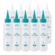 amos PROFESSIONAL P&P THIO燙髮劑 第1劑 100ml 5入+第2劑 100ml 5入, 1套