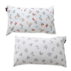 꿈꾸는두부 유아용 패턴디자인 베개 2종 세트 솜포함, A(곰돌이놀이터, 느릿느릿코알라)