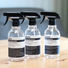 黑色噴槍噴霧瓶 透明 520ml 3入組, 標籤2白色, 1套