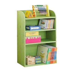 스텔홈 드미엘 DIY 하이 슬림 책장, 잎새그린, 4단
