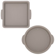 테이블 사각접시 + 원형접시 세트, 애쉬그레이(사각접시, 원형접시), 1세트, 접시 2종