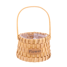 Neolin 園藝手提圓形花禮籃, 棕色, 1個