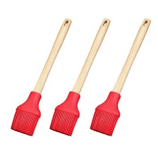 木柄矽膠刷, 紅色的