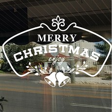 聖誕裝飾貼紙 A09 2入, 白色的