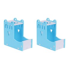 더플로우컴퍼니 햄찌를 위한 알록달록 필수 급수대, 블루, 2개