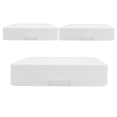 Verygoods 簡約方形收納盒 大, 3個, White