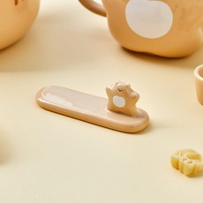 Happiday站立奶油熊筷架, 1個, 棕色