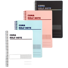 TUCO.B KOMA 半線圈筆記本 B5 4入組, 混色, 1套