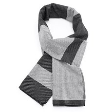 About Tie男款Luke條紋棉質圍巾