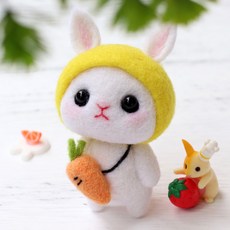 올라운더 토끼 만들기 펠트 뜨개질 DIY 패키지, 1세트